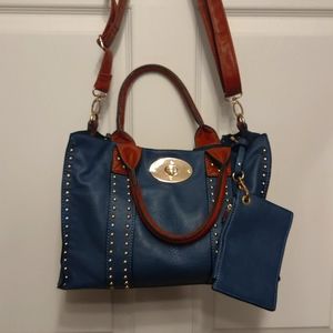 BR Royal Blue gold studded purse